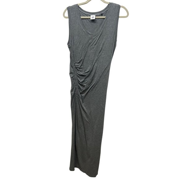 Cabi 5618 Breeze Dress gray maxi ruched small - Picture 2 of 11